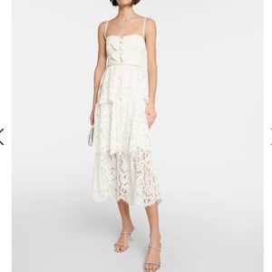Self-Portrait embellished lace midi dress - UK 6
